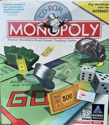 Hasbro Interactive MONOPOLY  Windows PC Computer Game CD-ROM 1997 - Image 1 of 3