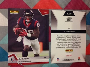 Alfred Blue #279 Texans Red Playoffs 2018 Panini Instant AFC SOUTH CHAMPS - Picture 1 of 1