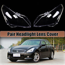Pair Front Headlight Headlamp Lens Cover For Infiniti G37 Sedan G25 Q40
