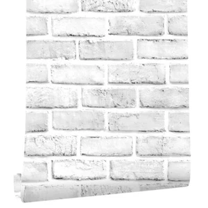 6M White Brick Pattern Self adhesive Wallpaper Rolls Mural Paper Room Home Decor - Picture 1 of 11