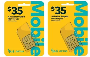 2 x Optus $35 Prepaid Sim Card Starter Kit 40GB Data for 4G & 5G Expiry May 2026 - Picture 1 of 6