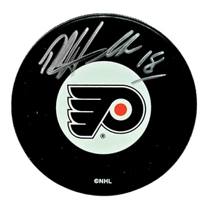 Dale Hawerchuk Philadelphia Flyers Signed NHL Autograph Puck Silver Auto - Picture 1 of 5