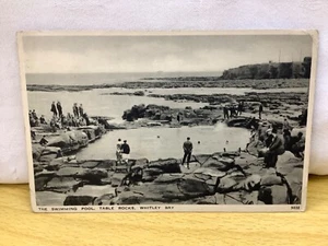Whitley Bay, The Swimming Pool, Table Rocks Northumberland Posted 1936 Salmon pc - Picture 1 of 4