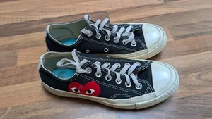 Converse Chuck 70 Low x Comme des Garcons Play Black Womens Trainers UK Size 5 - Picture 1 of 6