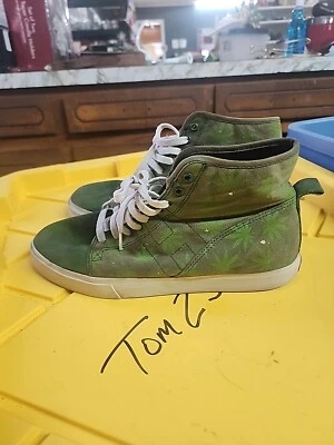 Huf Hupper 420 Paquete Limitado Talla 9 Verde con Hoja Plantlife Hi-top Foto 1 de 4