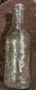 The Milk Protector Absolutely Pure Bottle Glass With Cow Emblem Spout Farm House - Picture 1 of 10