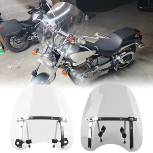 18"x16" Handlebar Motorcycle Windshield Windscreen For Suzuki Boulevard S40 C50 - Imagen 1 de 22