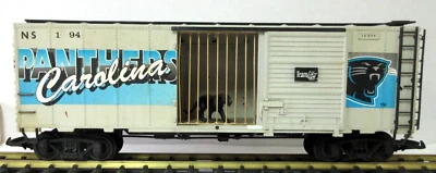 G SCALE ARISTO CRAFT CUSTOMIZED & WEATHERED CAROLINA PANTHERS BOX CAR - Image 1 of 4