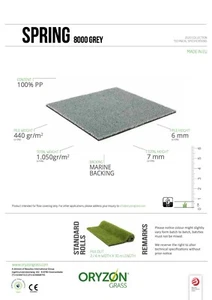 Designer  Grey 8mm Thick Astro Artificial Grass Turf Fake Lawn  - Picture 1 of 5