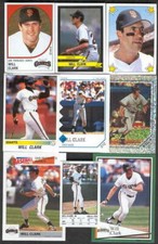 Will Clark 8 different 1988-1994 Panini Stickers