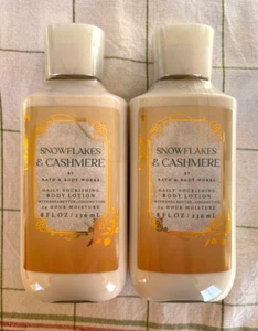 BATH & BODY WORKS SNOWFLAKES & CASHMERE LOTION 8 OZ LOT OF 2 BOTTLES, NEW - Picture 1 of 1