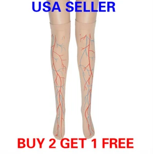 Halloween Costume Thigh High Sexy Sheer Silk Stockings Hold Nude Blood Vessel - Picture 1 of 1