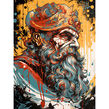 Ares God of War Acrylic Painting Greek Mythology Battle Deity Huge Art Poster
