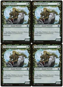 MTG Outland Liberator x4 Showcase Innistrad: Midnight Hunt Uncommon NM Playset - Picture 1 of 2