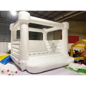 White Inflatable Jumping Castle PVC with Blower - Picture 1 of 13