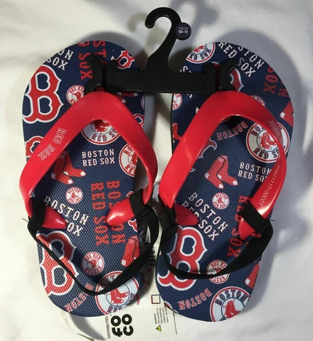 Boston Red Sox Youth Flips Flops Small(5/6), Medium(7/8), Large(9/10), XL(11/12) Cover
