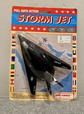 Vintage Toy Pull back Action Storm Jet Plane Fighter, Black US Air Force USAF