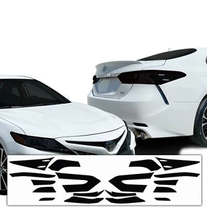 Fits 2018-2024 Toyota Camry Head Tail Light Smoke Tint Kit Film Accessory - Picture 1 of 9