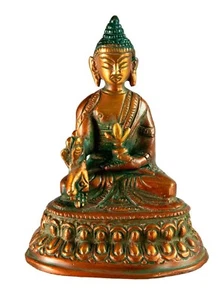 Soprammobile Budda Medicina - 10 CM 400g Ottone - Buddista 331 - Picture 1 of 7