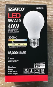 40 Watt Equivalent A19 Dimmable LED Light Bulbs Soft White (24 Pack) S12413 - Picture 1 of 2