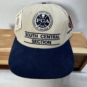 PGA Golf Hat South Central Section Brown Khaki Legendary Headwear With Tags - Picture 1 of 15