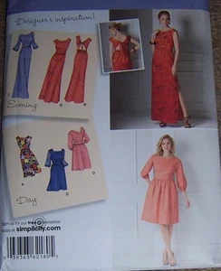 miss long short SUNDRESS pattern 14 16 18 20 22 day evening V BACK tie DETAILS - Picture 1 of 2