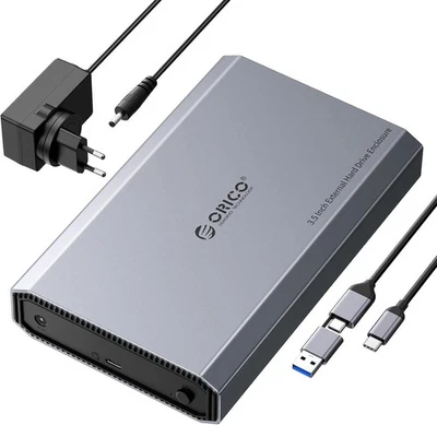 ORICO Alluminio Case Hard Disk 3.5" SATA USB 3.2 Gen 2 6Gbps Esterno Custodia Di - Image 1 of 4