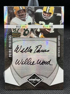 Leaf Limited Prime Pairings Willie Wood Willie Davis 2008 doble automático SSP #/25 HOF - Imagen 1 de 2