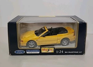 Ford Mustang GT 1994 amarillo diecast modelo a escala 1:24 Maisto edición especial - Imagen 1 de 7