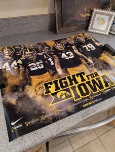 2017 OFFICIAL IOWA HAWKEYES Football POSTER 24"X 18" - Picture 1 of 7