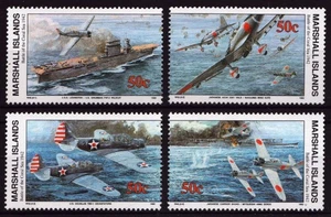 Islas Marshall 1992 - Mi-Nr. 415-418 II ** - MNH - individual - Segunda Guerra Mundial - Imagen 1 de 1