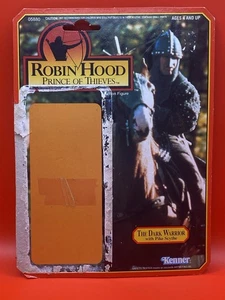"DARK WARRIOR" ROBIN HOOD PRINCE of THIEVES 1991 KENNER Cardback Only - Picture 1 of 2