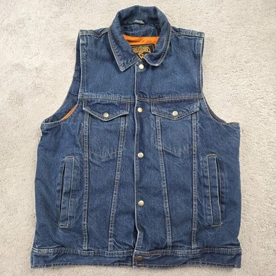 Milwaukee Performance Denim Vest NRA Concealed Carry Large Heavy Lined Orange - Image 1 of 4