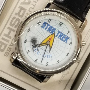 VTG 1998 Star Trek USS Enterprise NCC-1701 Watch Original Tin Case - Picture 1 of 7
