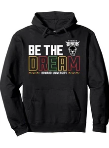 NWOT Howard University Bison HBCU Be The Dream Black Hoodie Unisex Sz M - Picture 1 of 5