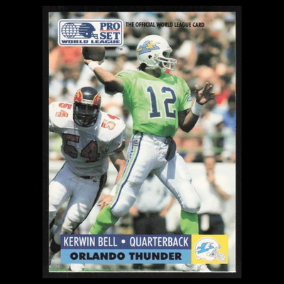 Kerwin Bell #111 1991 Pro Set WLAF Orlando Thunder Football Card NFL NM - Image 1 of 3