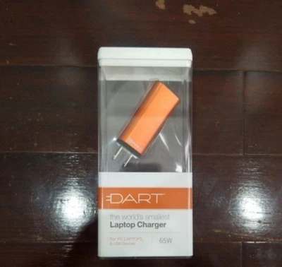 FINsix Dart Orange Laptop Charger 65W World's Smallest - Image 1 of 4