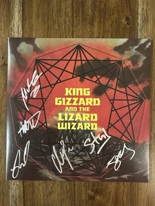 Álbum de vinilo 'King Gizzard & The Lizard Wizard' firmado por banda completa Nonagon Infinity - Imagen 1 de 2