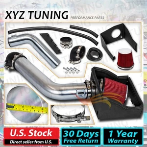 Kit de inducción de admisión de aire frío protector térmico rojo de 4" + filtro para 09-10 F150 5,4 L V8 - Imagen 1 de 4