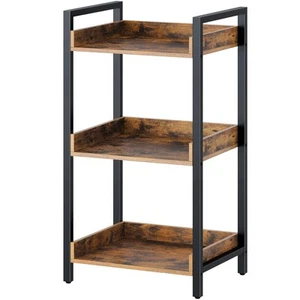 Bookshelf, 3-Tier Storage Rack, Narrow Corner Bookshelf, Display Wooden Shelv... - Picture 1 of 6