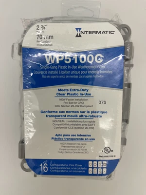 Intermatic WP5100C Single-Gang In-Use Weatherproof Electrical Outlet Cover NIP - Image 1 of 3