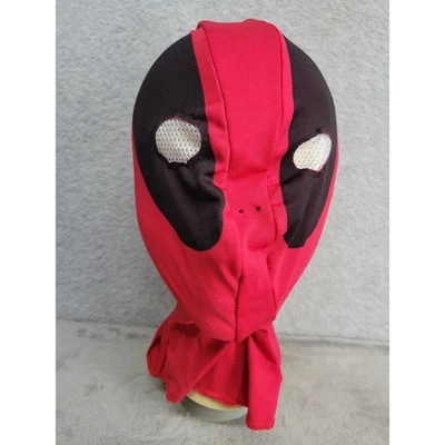 Deadpool Mask Costume Cosplay Adult Red Black Marvel Superhero Head Cover - Image 1 of 4