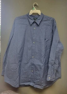 Polo Ralph Lauren Mens 3XB Classic Fit Long Sleeve Button Up Shirt Blue Plaid - Picture 1 of 6