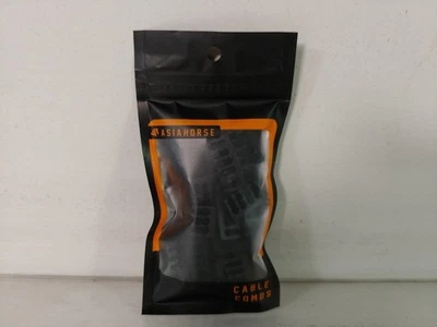 Lot of 100 New AsiaHorse 2023  Computer Organization Cable Combs (Black) - Image 1 of 3