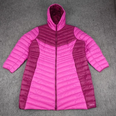 Lands End Jacket Womens 2X Pink Ultralight Down Coat 800 Wanderweight Puffer XXL - Image 1 of 4