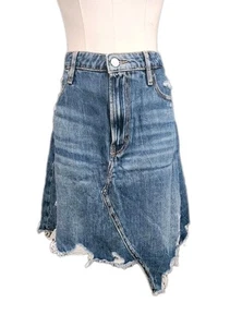 GUESS Damen Jeansrock Distressed Denim ASYMMETRISCH Größe 30 - Bild 1 von 6