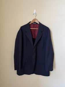 Brunello Cucinelli Blazer Jacket Navy Blue Wool Silk 58 - Picture 1 of 9