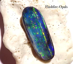 13,0ct. GEM BOULDER OPAL BRILLIANT ROT/ORANGE/GRÜN! VIDEO FLASHFIRE-OPALS - Picture 1 of 8