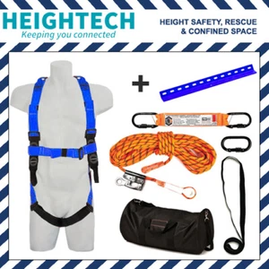 Roofer's Kit with Safety Harness, 15kN Roof Anchor and 15m Ropeline - Picture 1 of 3