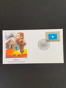 Stamps: United Nations First Day Cover 6, Scott 411, Somalia Flag, 1983 - Picture 1 of 1